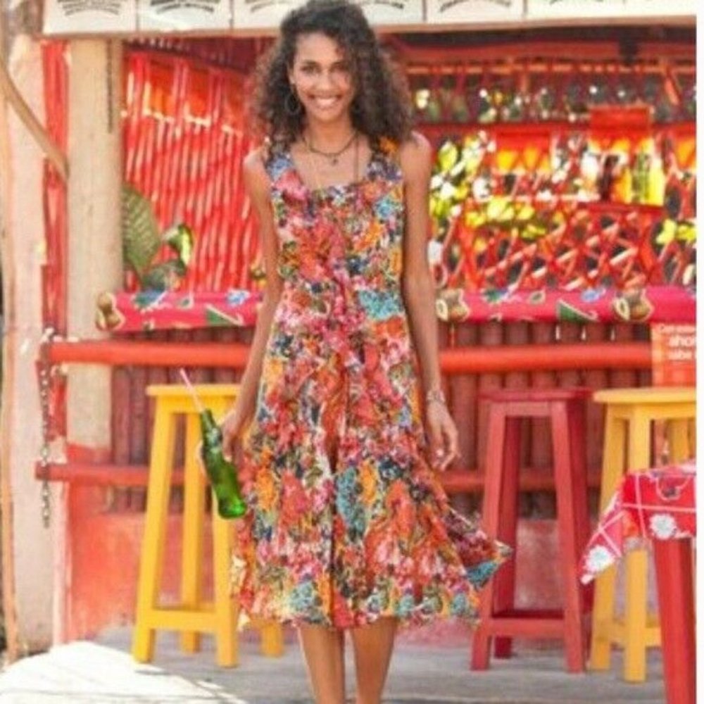 Sundance Havana Dress 8 Ruffle Midi Summer Catalog